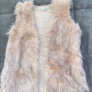 pink fur sweater